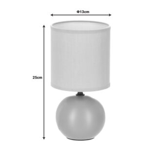 Alternative view of Επιτραπέζιο φωτιστικό PWL-1210 pakoworld Ε14 κεραμικό σε γκρι-καφέ απόχρωση Φ13x25εκ