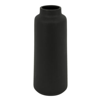 Βάζο Bender pakoworld κεραμικό σε μαύρη απόχρωση Φ12x30εκ