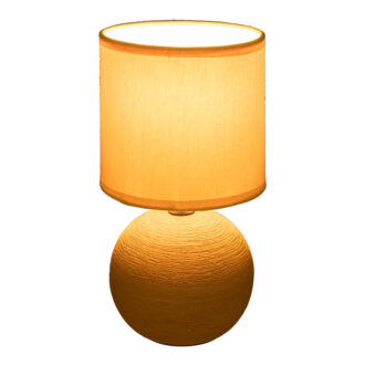 Alternative view of Επιτραπέζιο φωτιστικό PWL-1210 pakoworld Ε14 κεραμικό σε κίτρινη απόχρωση Φ13x25εκ