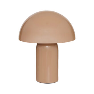 Επιτραπέζιο φωτιστικό Mushi pakoworld μέταλλο μπεζ Φ20x24,5εκ