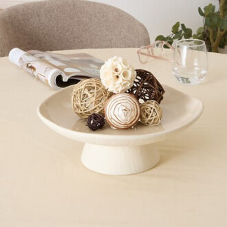 Alternative view of Διακοσμητικό μπωλ Orezan pakoworld κεραμικό μπεζ Φ28x10εκ