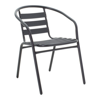 Alternative view of Τραπεζαρία Valor-Tade σετ 5τεμ pakoworld μέταλλο μαύρο-γυαλί 110x60x70εκ