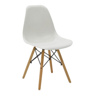 Alternative view of Τραπεζαρία Manka-Julita pakoworld σετ 3τεμ σε λευκή απόχρωση 80x80x77εκ