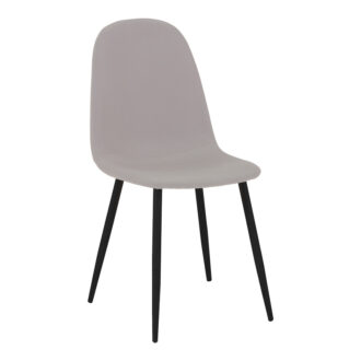 Alternative view of Τραπεζαρία Bella-Balou pakoworld σετ 5τεμ MDF μαύρο-ύφασμα γκρι Φ120x73εκ