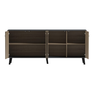 Alternative view of Μπουφές Tuscany pakoworld sonoma-ανθρακί 180x40x78.6εκ