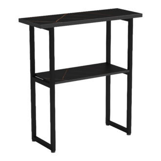 Alternative view of Κονσόλα Solain pakoworld μαύρο εφε μαρμάρου-μαύρο μέταλλο 79x29x85εκ