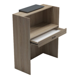 Alternative view of Γραφείο reception Zowel pakoworld με led sonoma-ανθρακί 90x40x110εκ