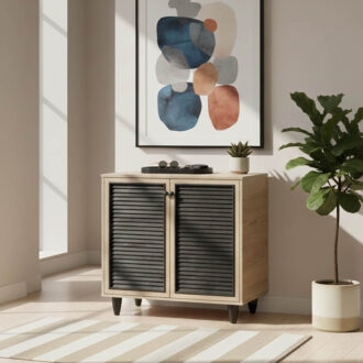 Παπουτσοθήκη-ντουλάπι Ronan pakoworld χρώμα φυσικό 70.5x35x66εκ