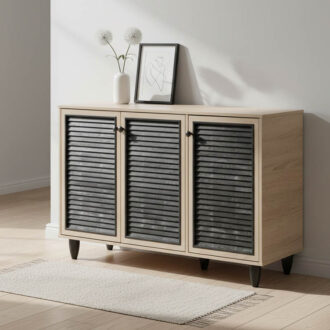 Παπουτσοθήκη-ντουλάπι Ronan pakoworld χρώμα φυσικό 105x35x66εκ