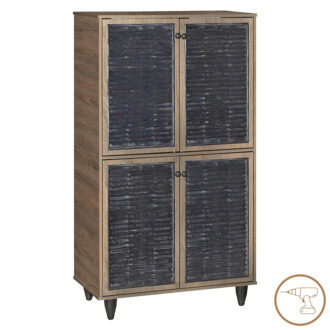 Alternative view of Παπουτσοθήκη-ντουλάπι Ronan pakoworld χρώμα καρυδί 70.5x35x122εκ