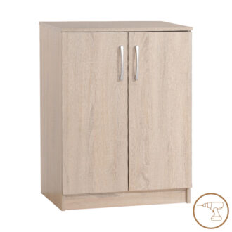 Alternative view of Παπουτσοθήκη-ντουλάπι Shordo pakoworld μελαμίνη σε φυσικό χρώμα 60x40.5x80εκ