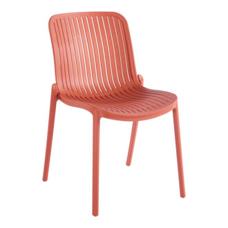 Καρέκλα Teragi στοιβαζόμενη pakoworld pp με UV protection terracotta 58x43.5x82εκ