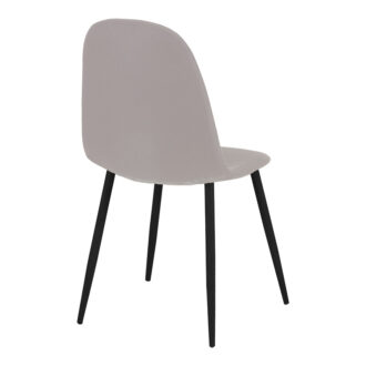 Alternative view of Καρέκλα Bella pakoworld ύφασμα σε γκρι με πόδι μαύρο μέταλλο 43.5x52x89εκ