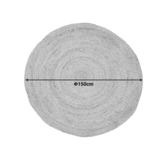 Alternative view of Χαλί Solon Inart μπεζ γιούτα Φ150x1εκ