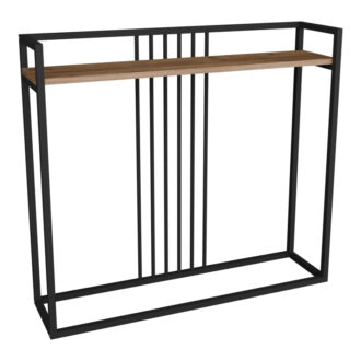 Alternative view of Κονσόλα Convida pakoworld oak με μαύρο μεταλλικό σκελετό 100x25x90εκ
