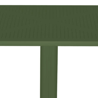 Alternative view of Τραπέζι Groovy pakoworld pp διατρητο σκούρο πράσινο 60x60x76εκ