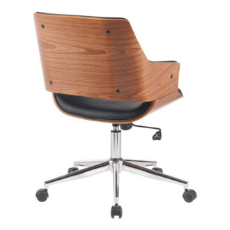 Alternative view of Καρέκλα γραφείου Setulo pakoworld μαύρο pu-βάση χρωμίου 53x61x79-89εκ