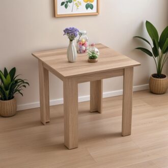 Alternative view of Τραπέζι Manka I pakoworld σε sonoma απόχρωση 80x80x77εκ