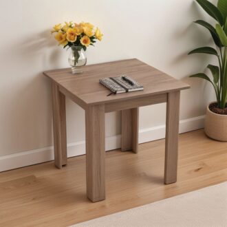 Alternative view of Τραπέζι Manka I pakoworld σε sonoma truffle απόχρωση 80x80x77εκ