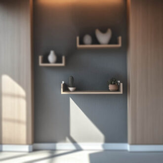 Alternative view of Ραφιέρα τοίχου Derva pakoworld σε oak απόχρωση 60x15x10cm