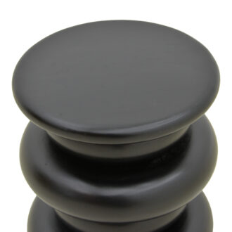 Alternative view of Βοηθητικό τραπέζι Circena pakoworld μασίφ μάνγκο ξύλο μαύρο Φ40x45εκ