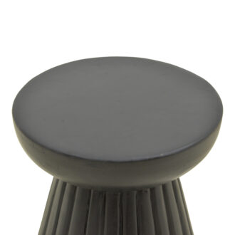 Alternative view of Βοηθητικό τραπέζι Nemira pakoworld μασίφ μάνγκο ξύλο μαύρο Φ30x35εκ