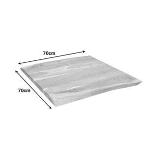 Alternative view of Επιφάνεια τραπεζιού Pozier pakoworld μασίφ ξύλο ακακίας σε φυσική απόχρωση 70x70x4εκ