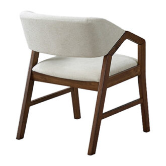 Alternative view of Πολυθρόνα Livia pakoworld rubberwood σε καρυδί-εκρού απόχρωση 47.5x54.5x78εκ