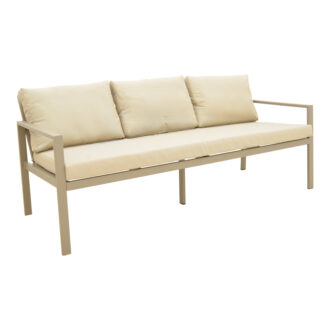 Alternative view of Σαλόνι Gardenly Ι pakoworld σετ 4τμχ αλουμίνιο σε απόχρωση cappuccino με γκρι-μπεζ μαξιλάρια