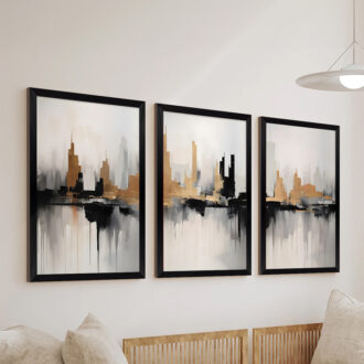 Alternative view of Πίνακας Fortasia pakoworld τρίπτυχος με ψηφιακή εκτύπωση και πλαίσιο 33x0.3x48εκ