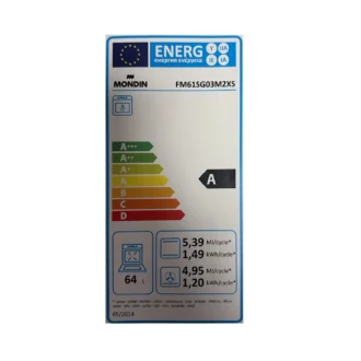 Φούρνος αερίου με αέρα γκριλ αερίου και σούβλα MONDIN FM61SG03M2XS