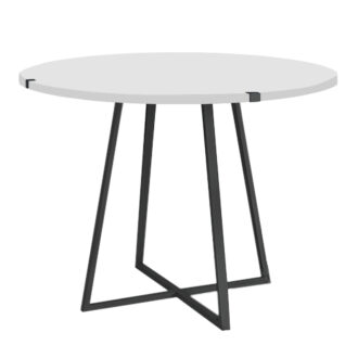 Alternative view of Τραπέζι Rubes Megapap χρώμα λευκό - ανθρακί 100x100x78εκ.