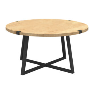 Alternative view of Τραπεζάκι σαλονιού Mauricio Megapap χρώμα φυσικό οξιάς - ανθρακί 78x78x43εκ.