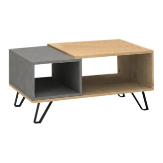 Alternative view of Τραπεζάκι σαλονιού Don Megapap χρώμα φυσικό οξιάς - γκρι σκυροδέματος 90x55x44εκ.