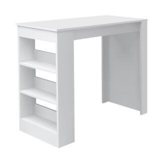 Alternative view of Τραπέζι μπαρ Deep Megapap χρώμα λευκό 120x50x100εκ.