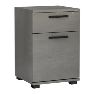 Κομοδίνο - Συρταριέρα γραφείου Veto Megapap χρώμα γκρι σκυροδέματος 40x39x57εκ.