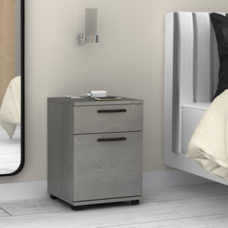 Alternative view of Κομοδίνο - Συρταριέρα γραφείου Veto Megapap χρώμα γκρι σκυροδέματος 40x39x57εκ.