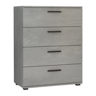 Συρταριέρα Velika Megapap χρώμα γκρι σκυροδέματος 73x44x96εκ.