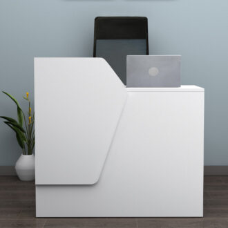 Alternative view of Γραφείο υποδοχής - reception Merlin Megapap χρώμα λευκό 110x50x101,8εκ.