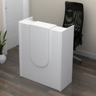 Alternative view of Γραφείο υποδοχής - reception Mezzo Megapap χρώμα λευκό 90x40x110εκ.