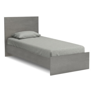 Κρεβάτι Troy Megapap χρώμα γκρι σκυροδέματος 100x200εκ.