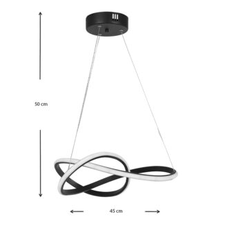 Alternative view of Φωτιστικό οροφής Led Luciano Megapap μεταλλικό μονόφωτο χρώμα μαύρο 47x40x60εκ.