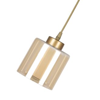 Alternative view of Φωτιστικό οροφής Kenedy Megapap E27 γυάλινο μονόφωτο χρώμα χρυσό Ø13x60εκ.