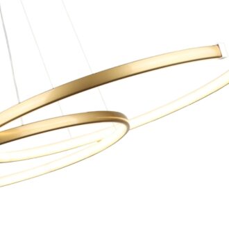 Alternative view of Φωτιστικό οροφής Led Cres Megapap μεταλλικό χρώμα χρυσό 70x48x65εκ.