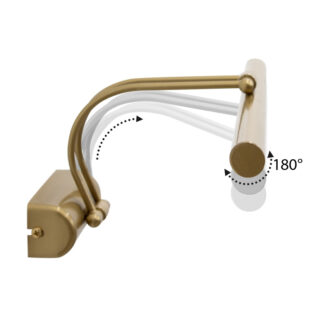 Alternative view of Απλίκα καθρέπτη μπάνιου LED Strop Megapap μεταλλική χρώμα χρυσό 35εκ.