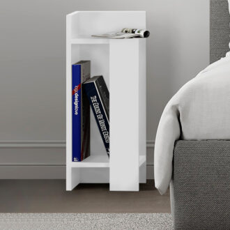 Alternative view of Κομοδίνο Elos Megapap σετ 2 τεμαχίων χρώμα λευκό 25x27x60εκ.