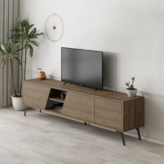 Alternative view of Έπιπλο τηλεόρασης Fiona Megapap χρώμα ανοιχτό καρυδί 180x35,6x48εκ.