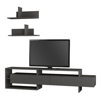 Alternative view of Έπιπλο τηλεόρασης Gara Megapap χρώμα ανθρακί 180x29,8x42εκ.