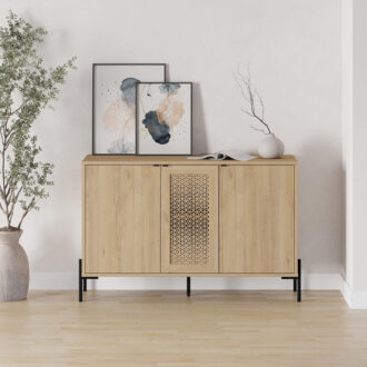 Alternative view of Μπουφές Naive Megapap χρώμα sapphire oak 126x40x80εκ.