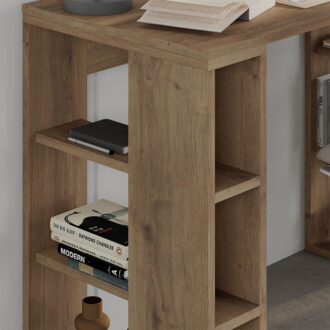 Alternative view of Γραφείο εργασίας Colmar Megapap χρώμα ανοιχτό καρυδί 106x50x75εκ.